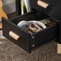 Comodino Piccolo Tavolino Divano Con 3 Cassetti Comodino Comodini L48*P40*A60cm Nero FBT95-SCH SoBuy