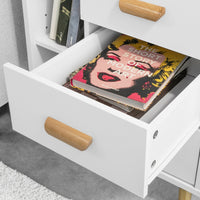 Comodino Piccolo Tavolino Divano Con 3 Cassetti Comodino Comodini L48*P40*A60cm Bianco FBT95-W SoBuy