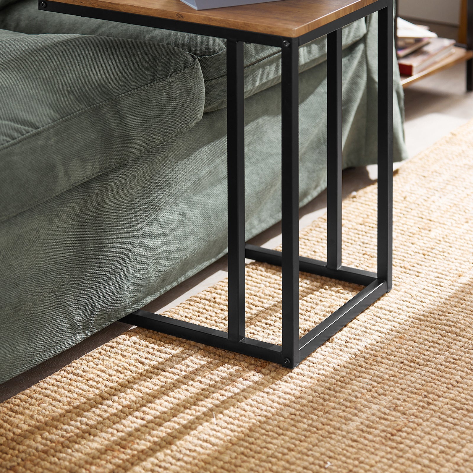 Set di 2 tavolini,Tavolino da Divano, Impilabili, Tavolino d'appoggio, FBT99-F