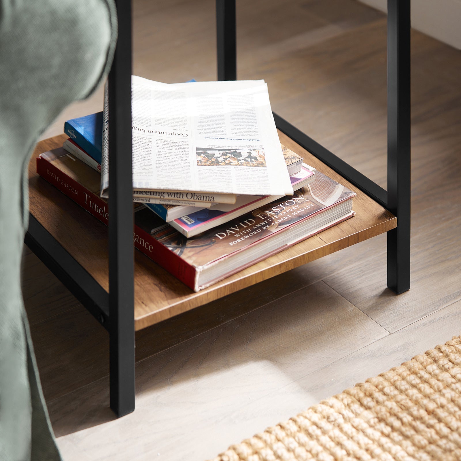 Set di 2 tavolini,Tavolino da Divano, Impilabili, Tavolino d'appoggio, FBT99-F