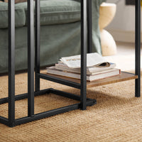 Set di 2 tavolini,Tavolino da Divano, Impilabili, Tavolino d'appoggio, FBT99-F