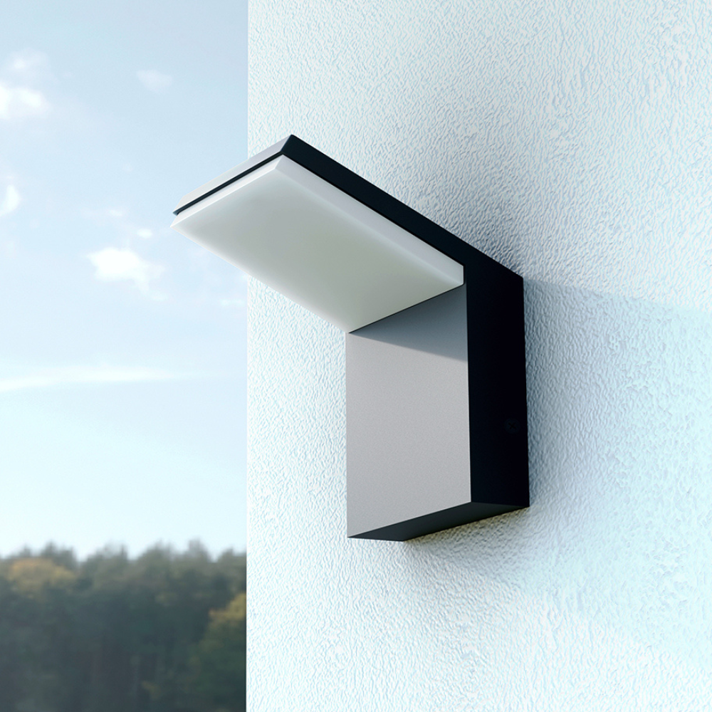 Proiettore led per esterno nero potenza 9 watt luce bianco naturale 4000k ip54