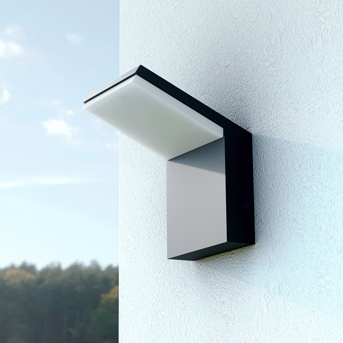 Proiettore led per esterno nero potenza 9 watt luce bianco naturale 4000k ip54