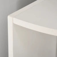 Libreria ad Angolo 4 Ripiani a Muro e Parete Legno 39.5x39.5x120cm Bianco
