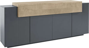 Mobile CORO L 200 x H 85.5 x P 45 cm grigio e rovere
