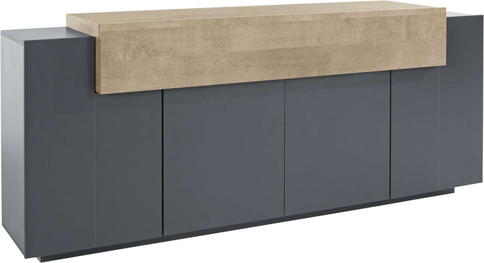 Mobile CORO L 200 x H 85.5 x P 45 cm grigio e rovere