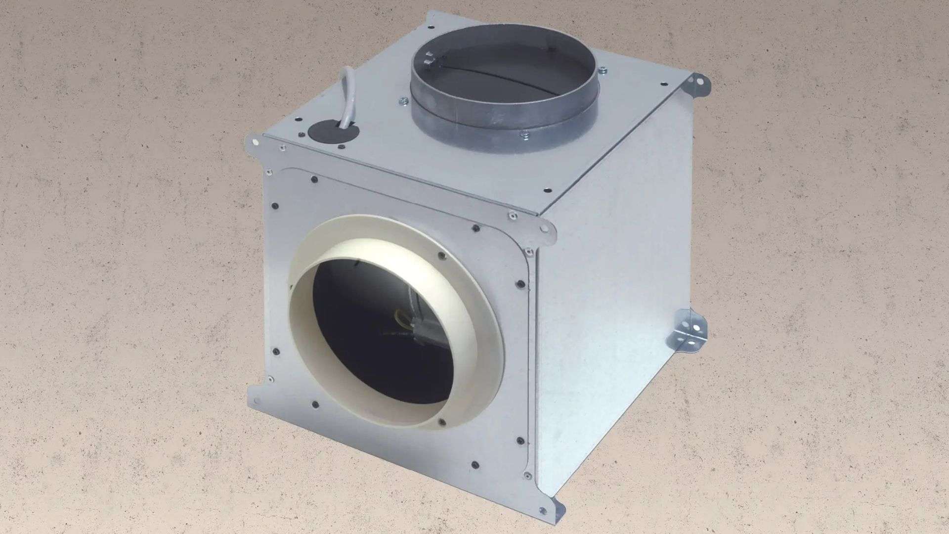 KUBE BOX MOTORE PER INTERNO cm 27x27 - Zincato - 900 m3/h