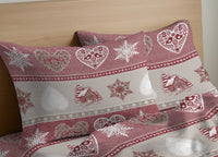 Completo Lenzuola Letto Morbida Flanella 100% Cotone Dis. Stelvio - Piazza E Mezza - Stelvio