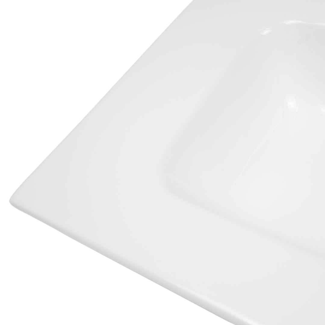 Lavabo ad incasso in ceramica bianco lucido per mobili bagno *** misure 71x46 cm, confezione 1