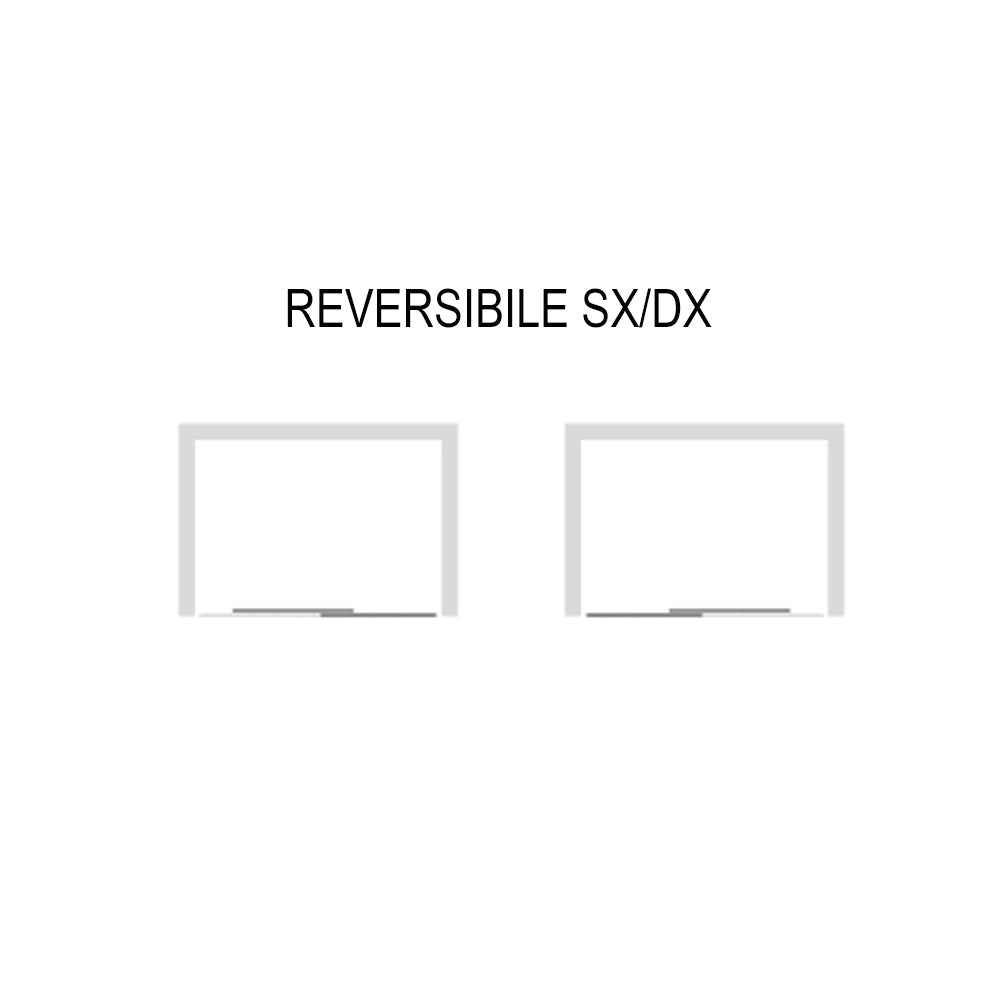 Porta doccia scorrevole slide per box nicchia due ante cristallo temprato *** misure 127-131xh190 cm stampato, confez...