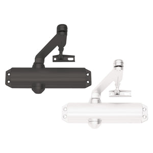 CHIUDIPORTA AEREO 'DC120' col.nero - con fermo ASSA ABLOY