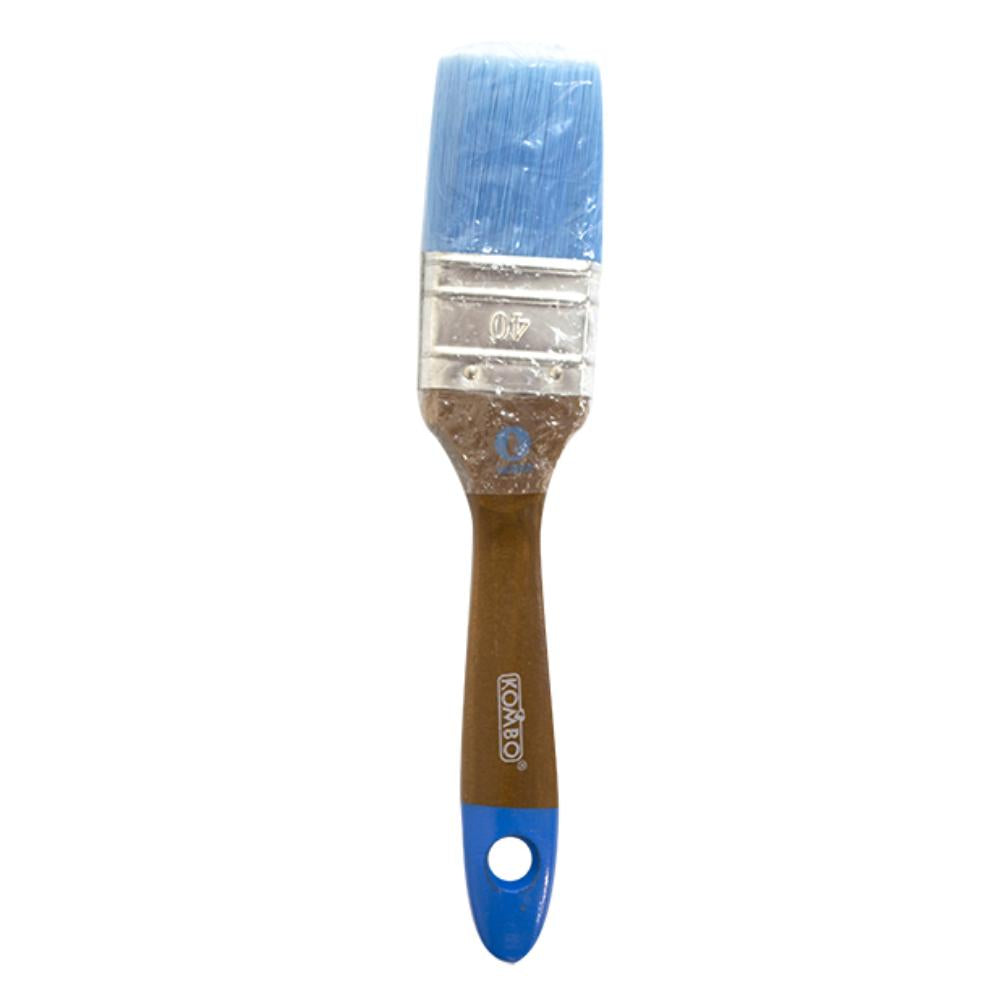 Pennello Piatto per Vernici ad Acqua in Setola Sintetica Manico Legno Alta Qualita'