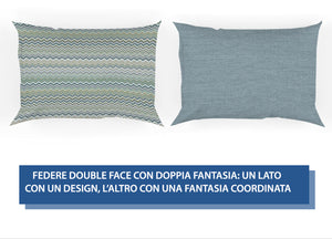 Sacco Copripiumino In 100% Cotone Made Italy Disegno Baia - Piazza E Mezza - Verde