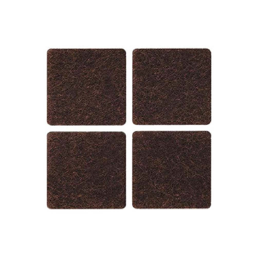 FELTRINI ADES. MM.25X25 QUADRATO MARRONE pz 10