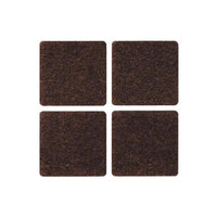 FELTRINI ADES. MM.25X25 QUADRATO MARRONE pz 10