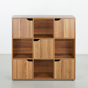 Mobile libreria soggiorno 9 cubi con ante