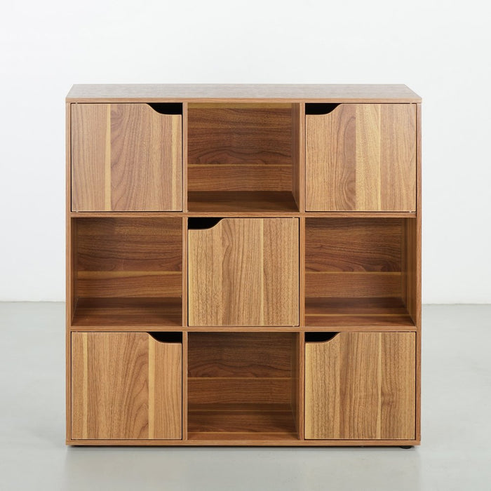 Mobile libreria soggiorno 9 cubi con ante