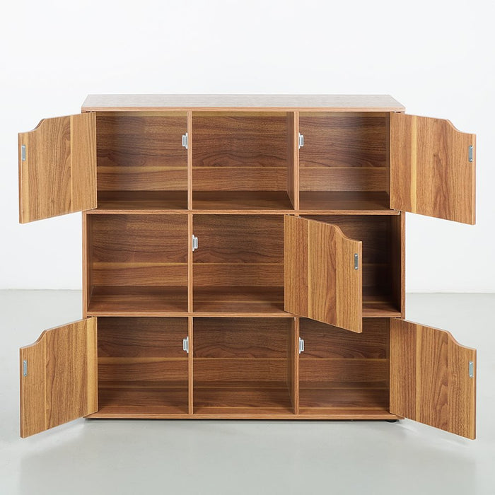 Mobile libreria soggiorno 9 cubi con ante