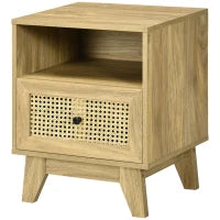 Comodino con Cassetto e Ripiano Aperto Vintage, in Legno, 45 x 39 x 56,5 cm, Legno