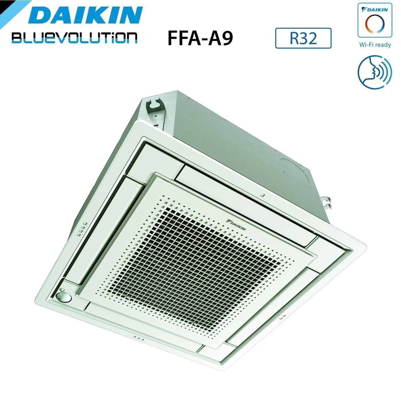 Climatizzatore Condizionatore Daikin Bluevolution Inverter Trial Split a Cassetta FFA-A 9+9+9 con 3MXM52N R-32 Wi-Fi Optional Con Griglia Bianca Inclusa 9000+9000+9000 - Garanzia Italiana