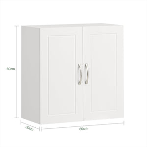 Armadietto pensile da bagno Mobile da parete per il cucina 2 ante 60x30x30cm Bianco FRG231-W