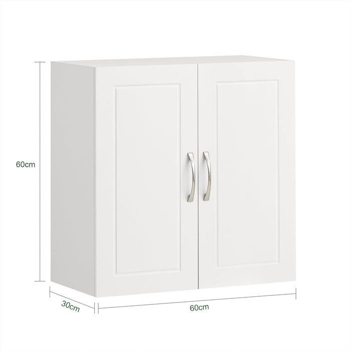 Armadietto pensile da bagno Mobile da parete per il cucina 2 ante 60x30x30cm Bianco FRG231-W