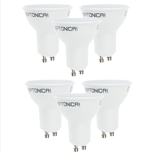 Lampadina dicroica led gu10 6.5 w resa 40watt risparmio energetico 4500k pezzi 6