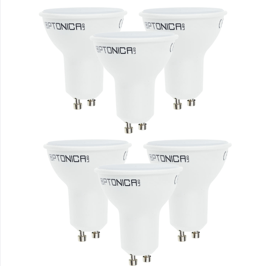 Lampadina dicroica led gu10 6.5 w resa 40watt risparmio energetico 4500k pezzi 6