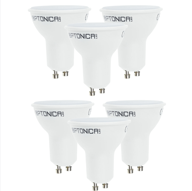 Lampadina dicroica led gu10 6.5 w resa 40watt risparmio energetico 4500k pezzi 6