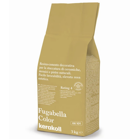 Stucco ibrido piastrelle fugabella impermeabile resistente confezione 3 kg *** colore- kk 101, confezione 1