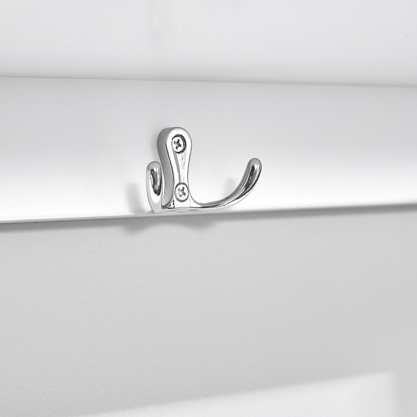 Portachiavi Mobile Ingresso da Muro Appendiabiti Legno Attaccapanni da Muro Scaffale Murale Libreria da Parete Mensola Libreria Bianco FHK19-W