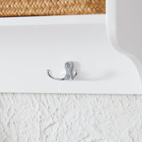 Appendiabiti da parete Appendiabiti da ingresso Mensola pensile con 3 scomparti e 3 ganci Bianco 100x20x30cm FHK35-W