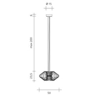FILO LAMPADARIO A SOSPENSIONE DIAMETRO 50CM CIPRIA OPACO A LED 2700K 2460LM 36W