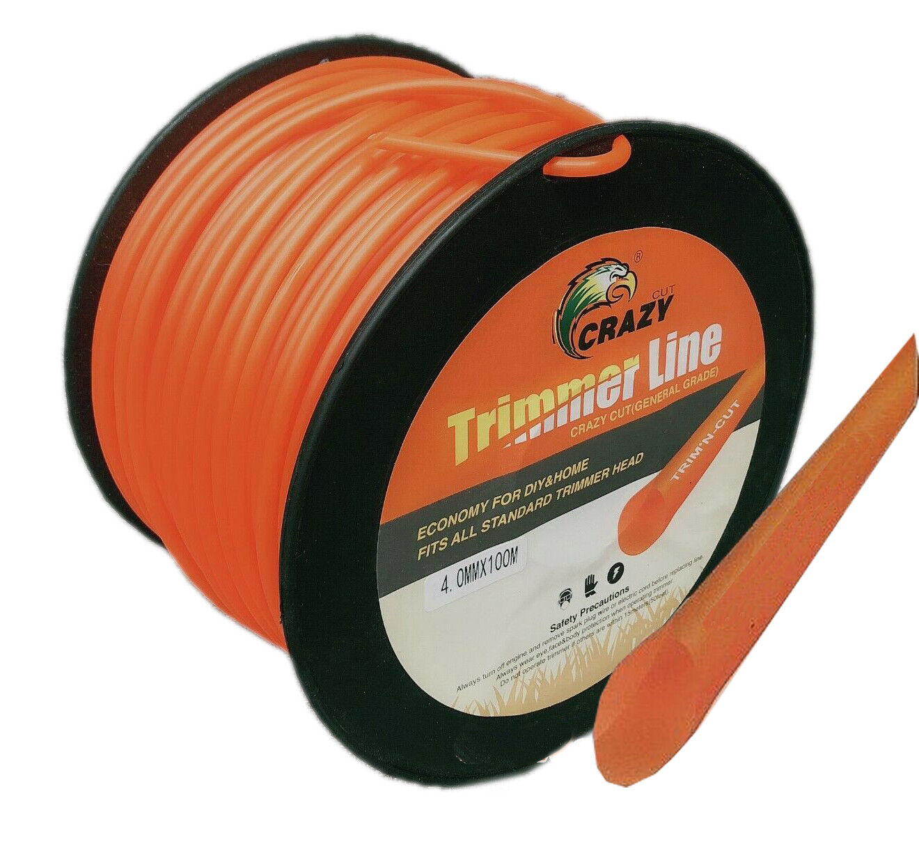 FILO PER DECESPUGLIATORE TONDO 4mm bobina 100mt taglaerba cavo matassa ROSSO