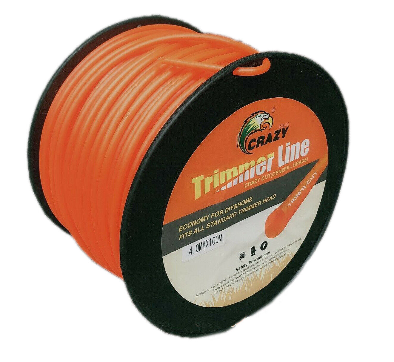 FILO PER DECESPUGLIATORE TONDO 4mm bobina 100mt taglaerba cavo matassa ROSSO