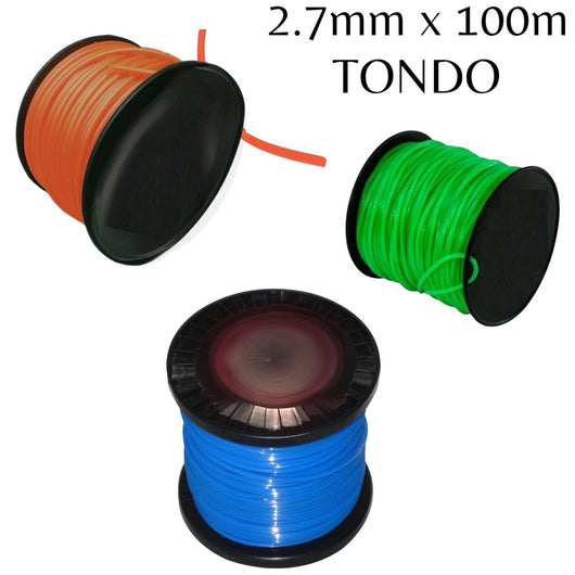 FILO PER DECESPUGLIATORE Tondo 2.7 bobina 100mt tagliaerba cavo matassa