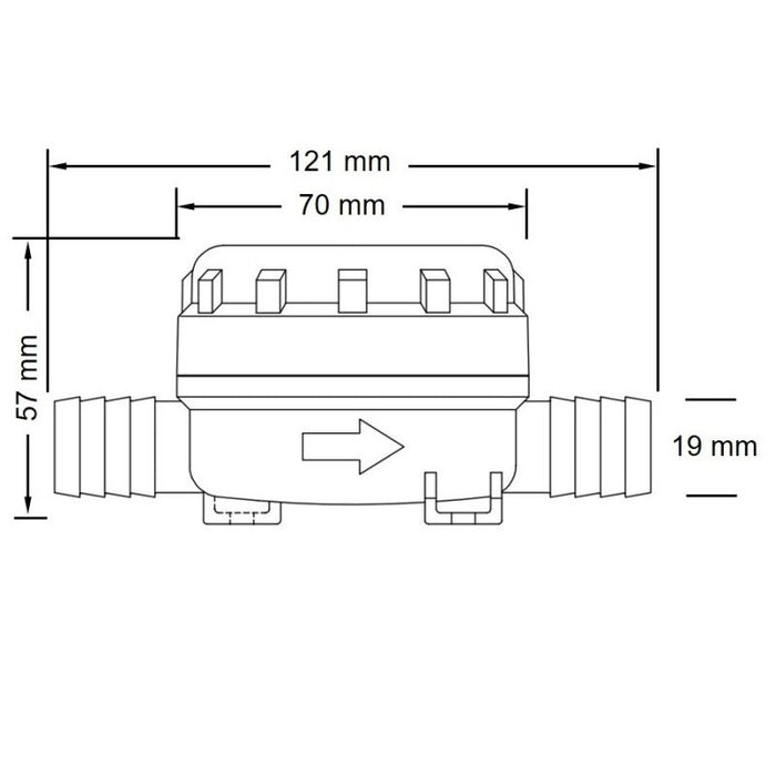 FILTRO PORTAGOMMA 13MM. 1/2' 40 MES