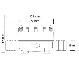 FILTRO PORTAGOMMA 19MM. 3/4' 40 MES