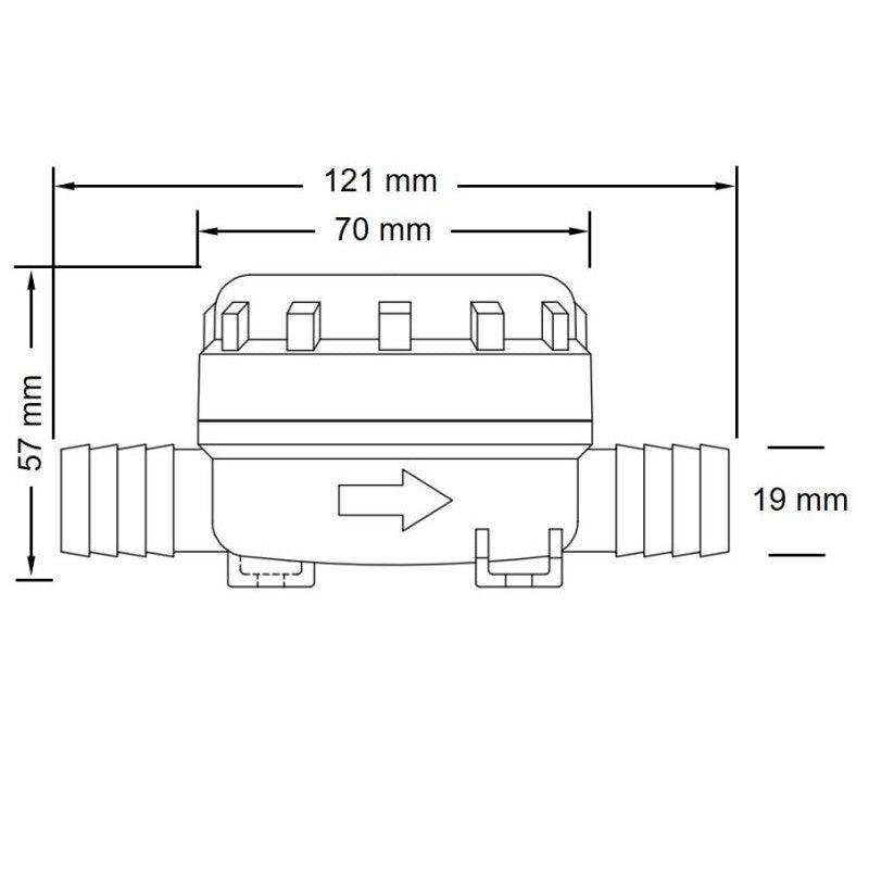 FILTRO PORTAGOMMA 19MM. 3/4' 40 MES