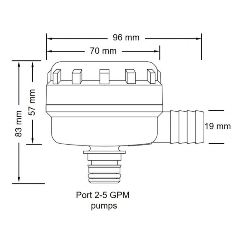 FILTRO PORTAGOMMA 3/4' 90�