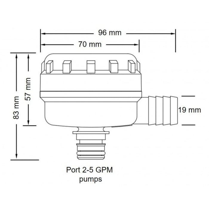 FILTRO PORTAGOMMA 3/4' 90�