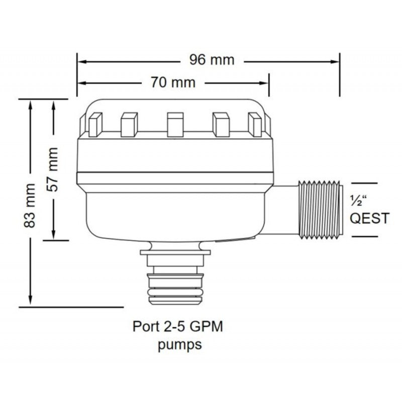FILTRO QEST 1/2' 90�