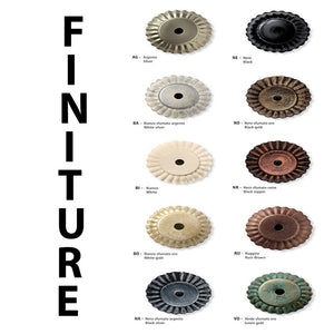 Applique Esterno Classica Gorizia Metallo Ceramica Bianco Sfumato Oro 1 Luce E27