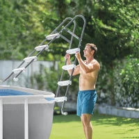 26784NP - Piscina Prisma Metal Frame 300X175X80 Cm Con Pompa Filtro E Scaletta