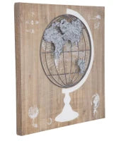 Pannello Mondo Ferro/Legno Cm 50.7X6.5X50.7