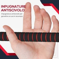 Set 2 Manubri Convertibili in Bilanciere, 25kg Totali con 12 Dischi Pesi Acciaio e Plastica Allenamento a Casa