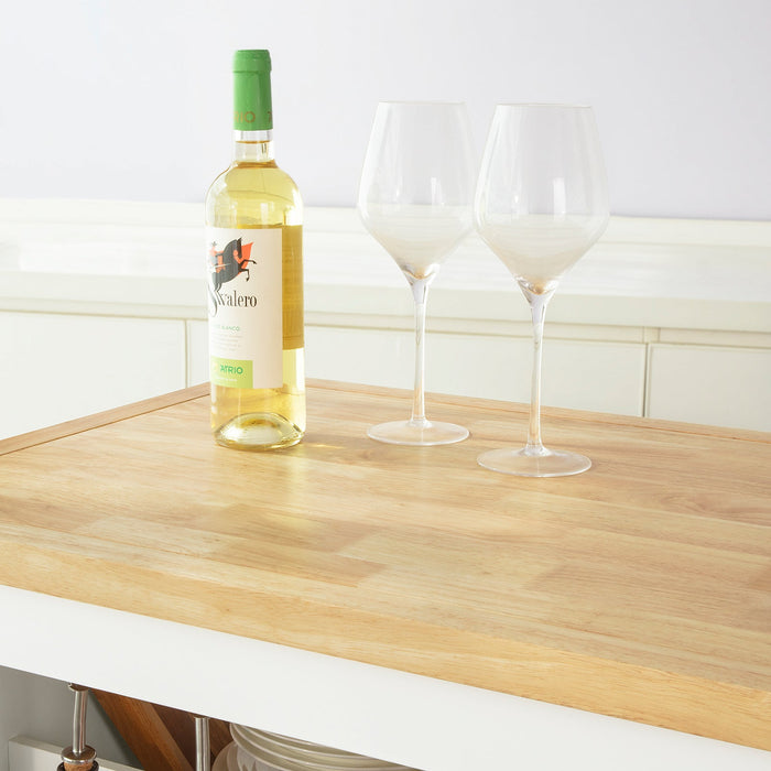 Carrello Cucina Credenza Cucina Mobile Cucina Bianco Con Route Isola Cucina FKW107-WN