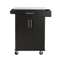 Carrello Cucina Credenza Cucina Mobile Cucina Nero Con Route FKW110-SCH