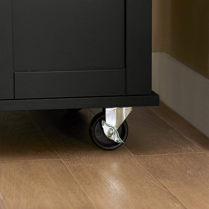 Carrello Cucina Credenza Cucina Mobile Cucina Nero Con Route FKW110-SCH