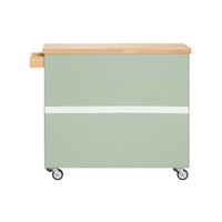 Carrello Cucina Con 2 Ante In Vetro Mobile Cucina Credenza Con Ruote 109x38x92cm Verde FKW114-GR SoBuy
